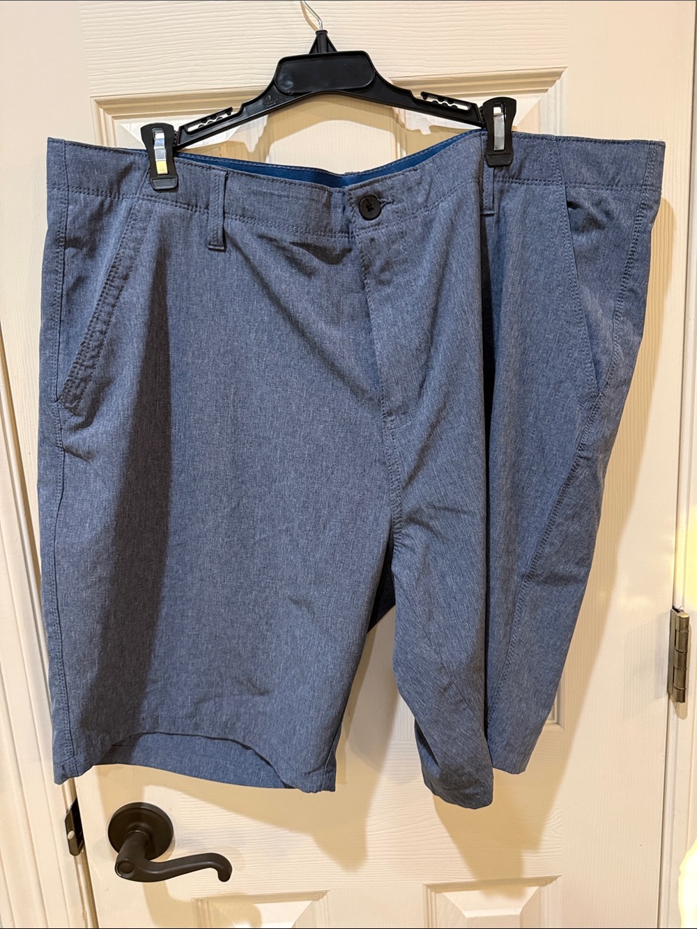 Men's Chambray Blue Flat Front Shorts